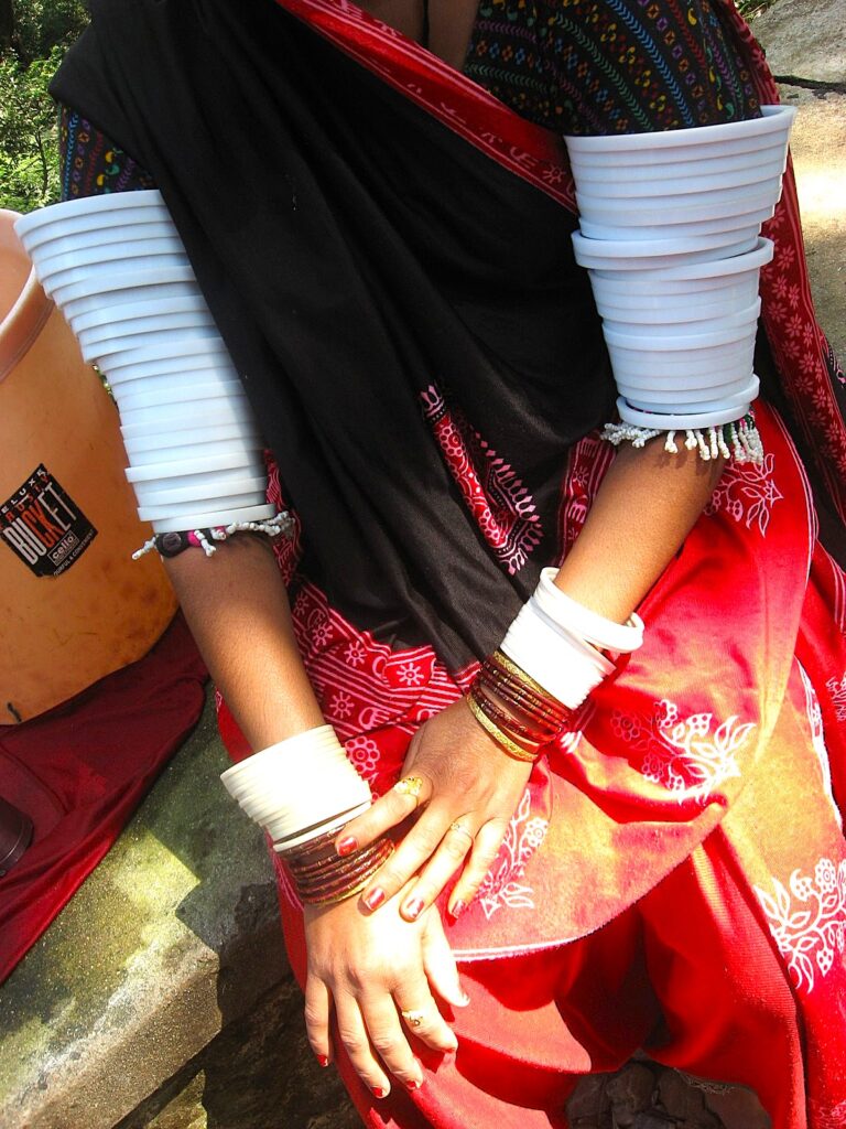 Bangles in arms - Lac bangles - Traditional Rajasthan Jewelry 