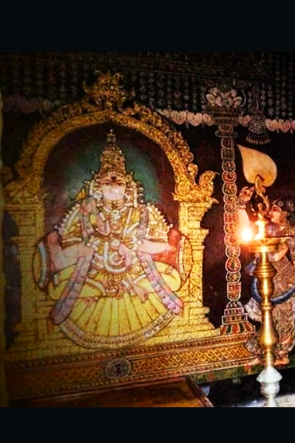 Bibi Nachiyar painting at Srirangam temple - The Muslim princess and consort of Lord Ranganatha in South Indian temple tradition.