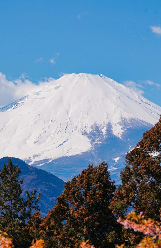 Breathtaking View of Mount Fuji in Winter