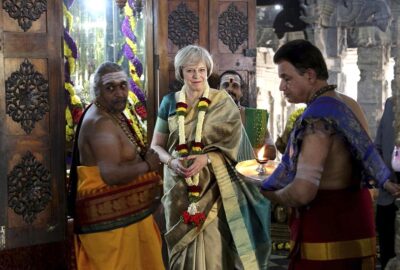 British PM at Someshwara Temple Bangalore