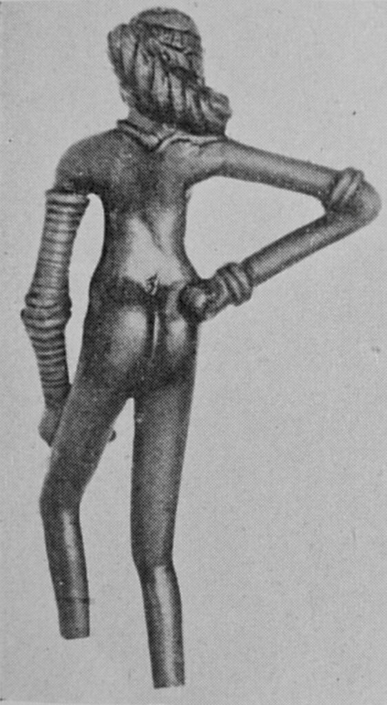 Bronze dancing girl (back view)