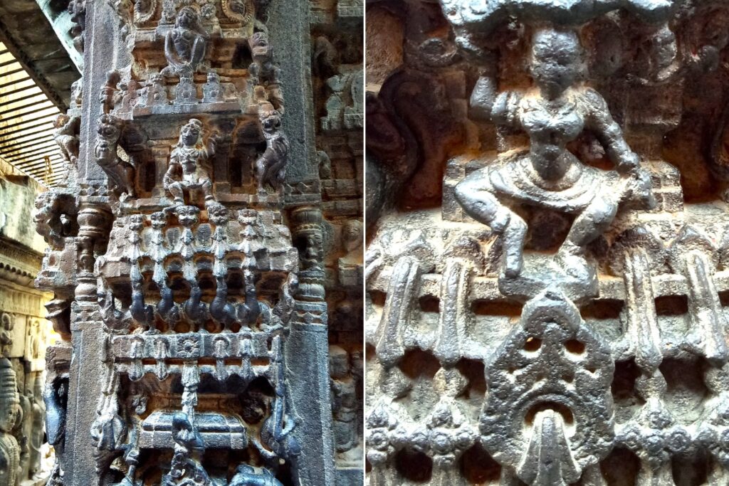 Carvings on Kalyana Mantapa