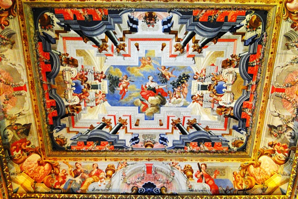 Ceiling Frescoes inside the Library