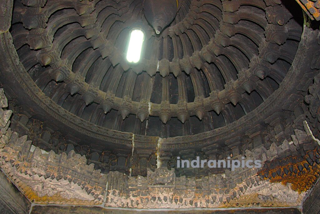 Ceiling details inside the shrine Javagal