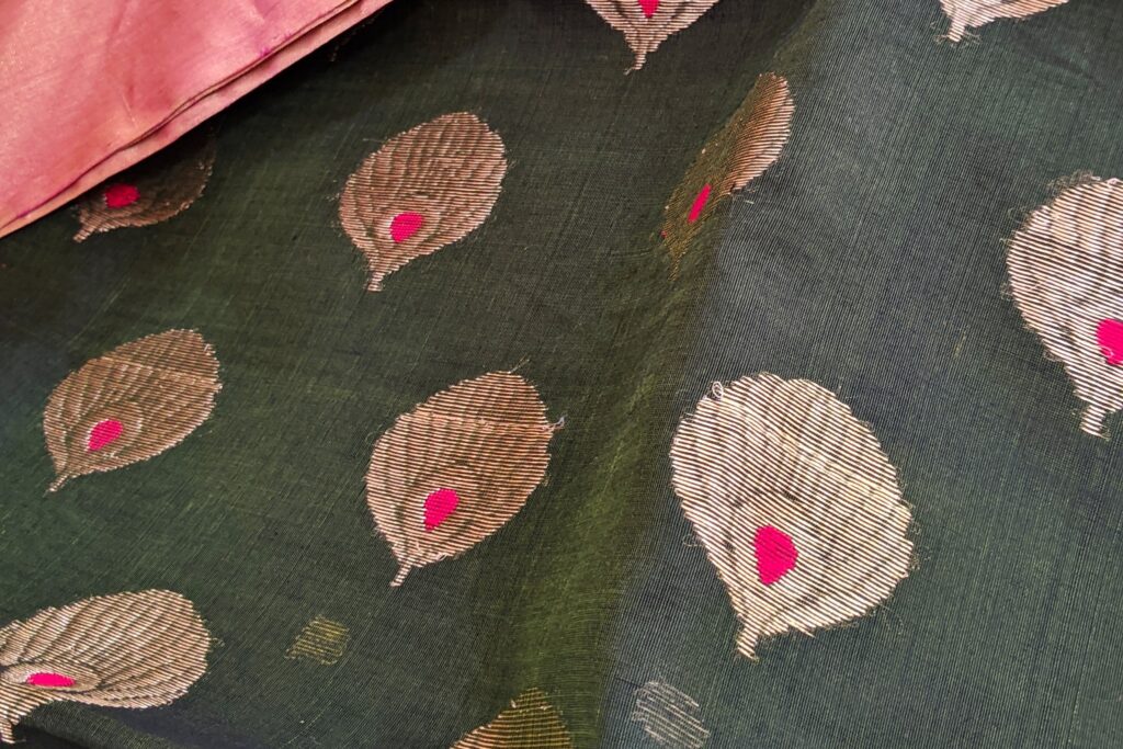 Chanderi Cotton with Zari work - airt matte finish and breathable