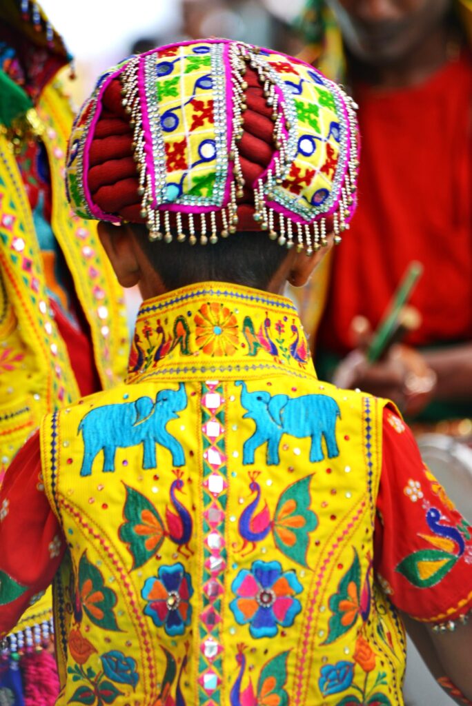 Colorful Traditional Costume of Indian Festival