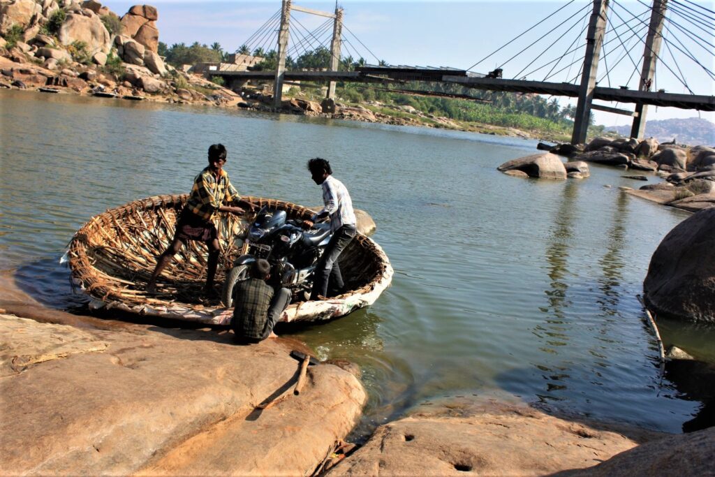 Coracle Ride Hampi Coracle Rides in Hampi, across Tungabhadra River - i Share