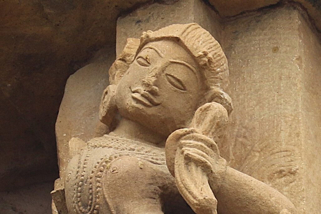 Curls on head - Khajuraho