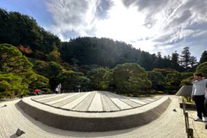 Ginshadan sand pattern representing the sea, Ginkakuji zen garden, Kyoto, Japan