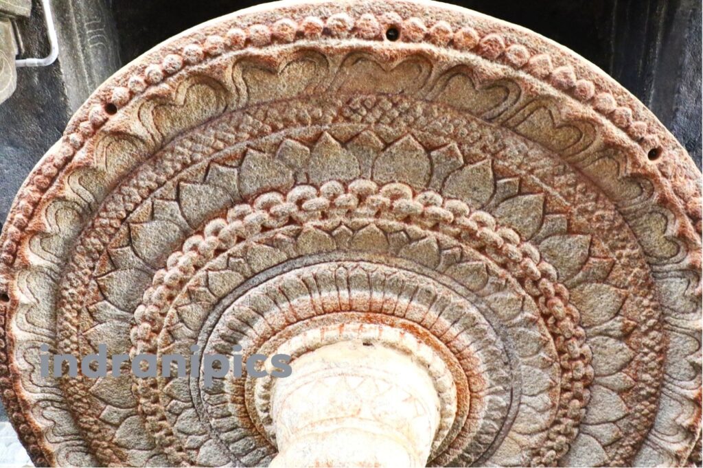 Granite Chatra in Bhoga Nandishwara Temple Nandi village