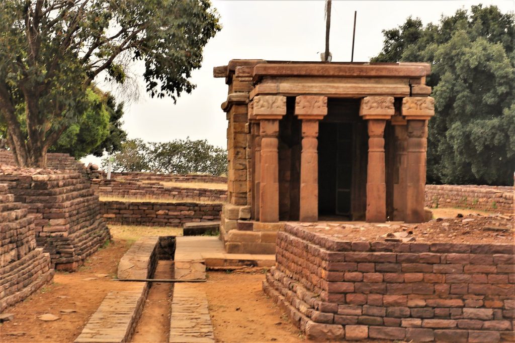 A study in minimalist geometry: Temple 17 from the Gupta Dynasty. Its flat-roofed, square sanctum architecture is one of the earliest examples of a structural Hindu temple in India. (Photo: March 2021).
