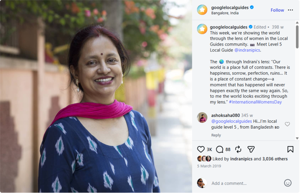 Indrani Ghose - Google Local Guides 2019