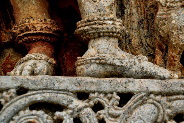 Intricate sculptural details on idols