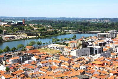 Mondego River view from Coimbra University Tower