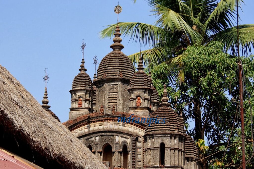 Nabaratna Temple in Joypur surrounded by residential houses all around