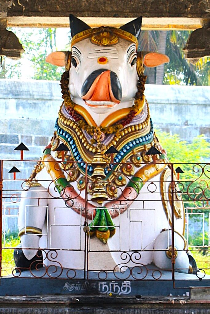 Nandi in Ekambareswar Temple