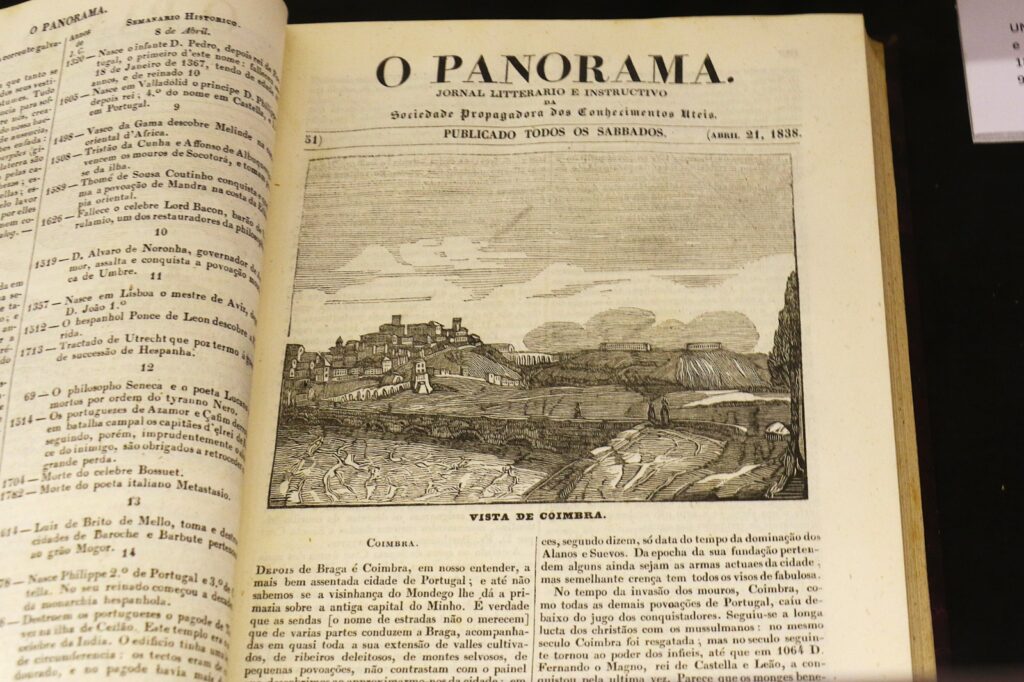 Open book in display in Library