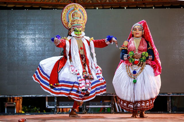 Performers in a Traditional Kerala Dance