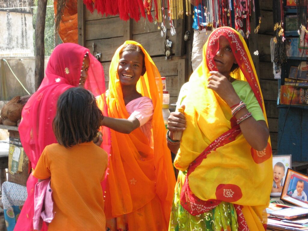 Rajasthani women in traditional attire