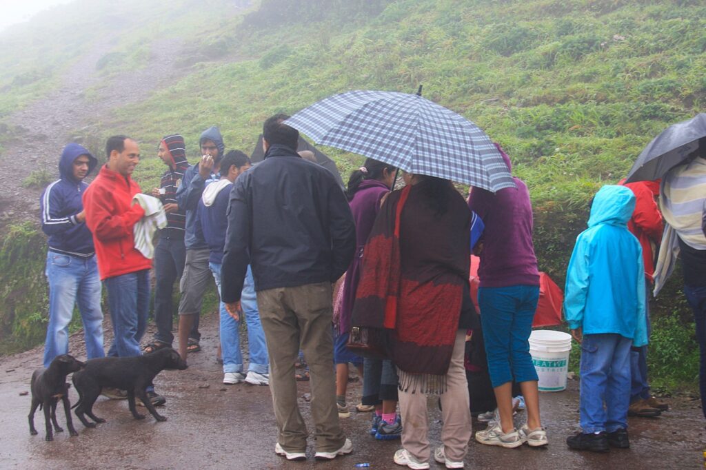 Refreshments on way up the peak