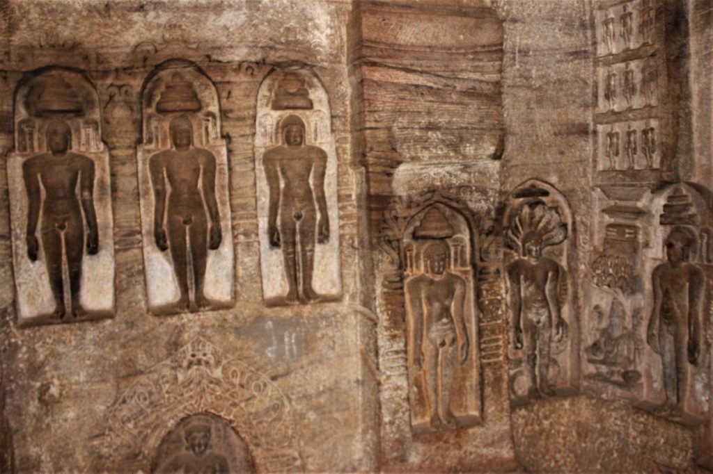 Sculpted images in Jain temple Badami