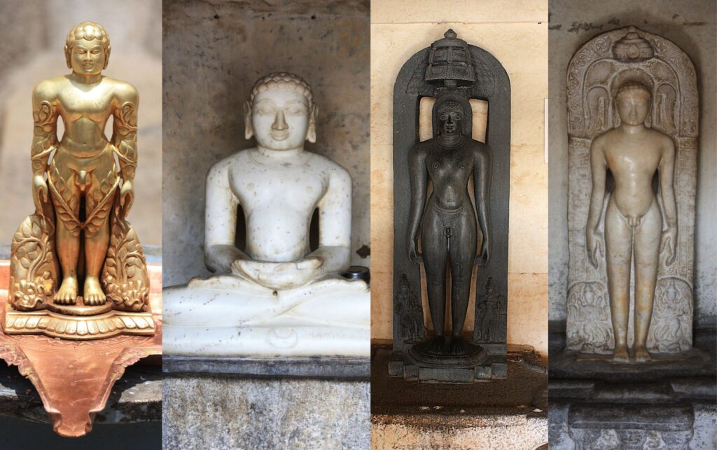 Statues of Bahubali and Tirthankaras