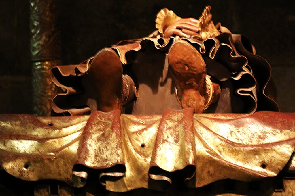 detailed view of Tomb of Infant D Afonso within the Braga Cathedral