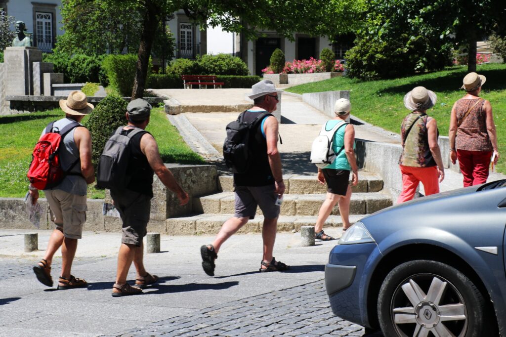 Tourists exploring Guimaraes