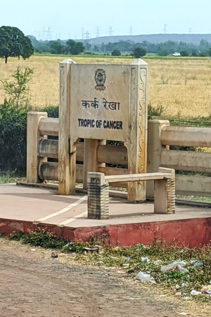 On the way from Bhopal to Chanderi we crossed Tropic of Cancer