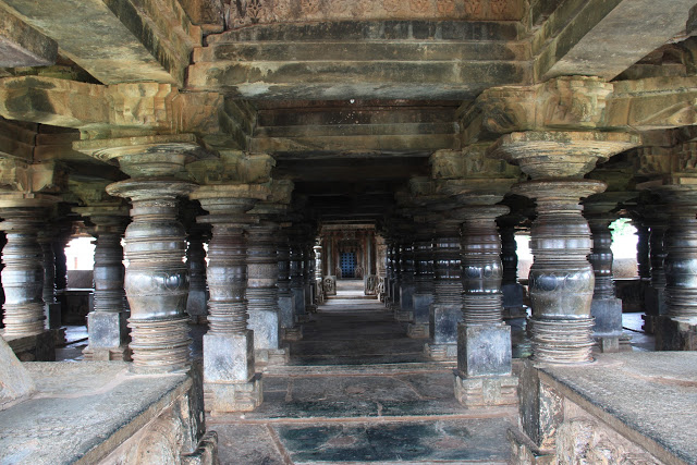 Veeranarayana Temple Belavadi Sabhamantapa Hall with pillars