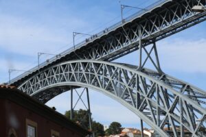 Viewers on Upper deck of Dom Luís I Bridge Porto