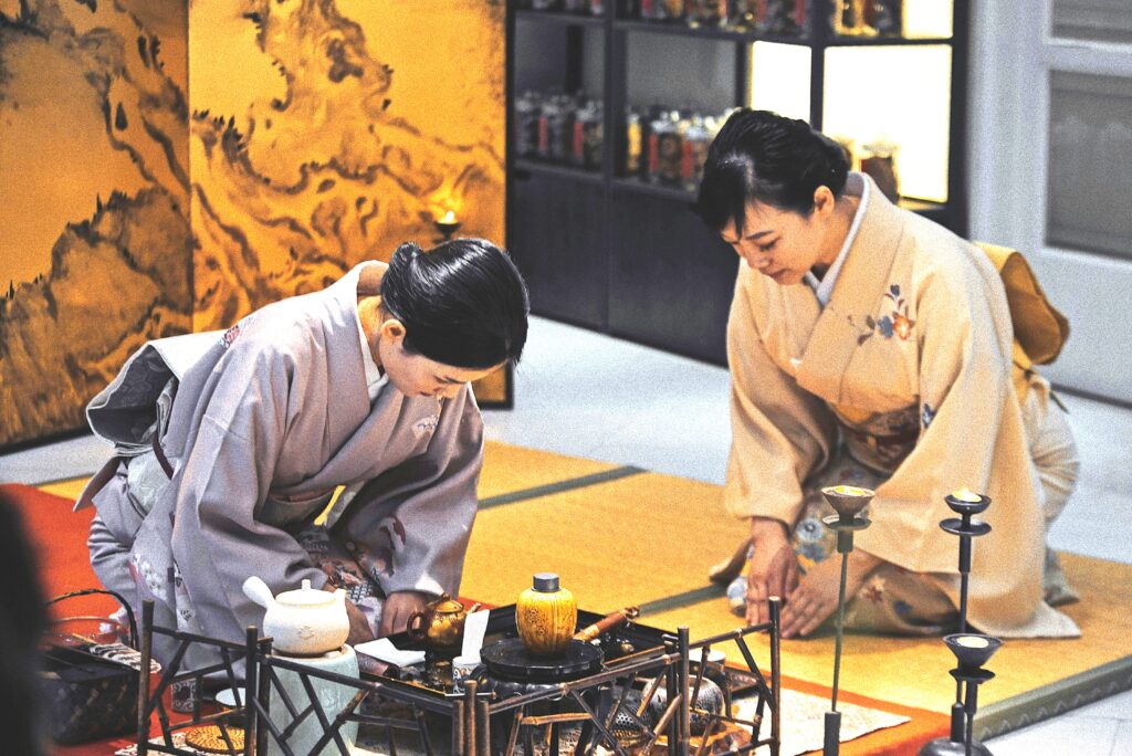 Women During a Traditional Japanese Tea Ceremony