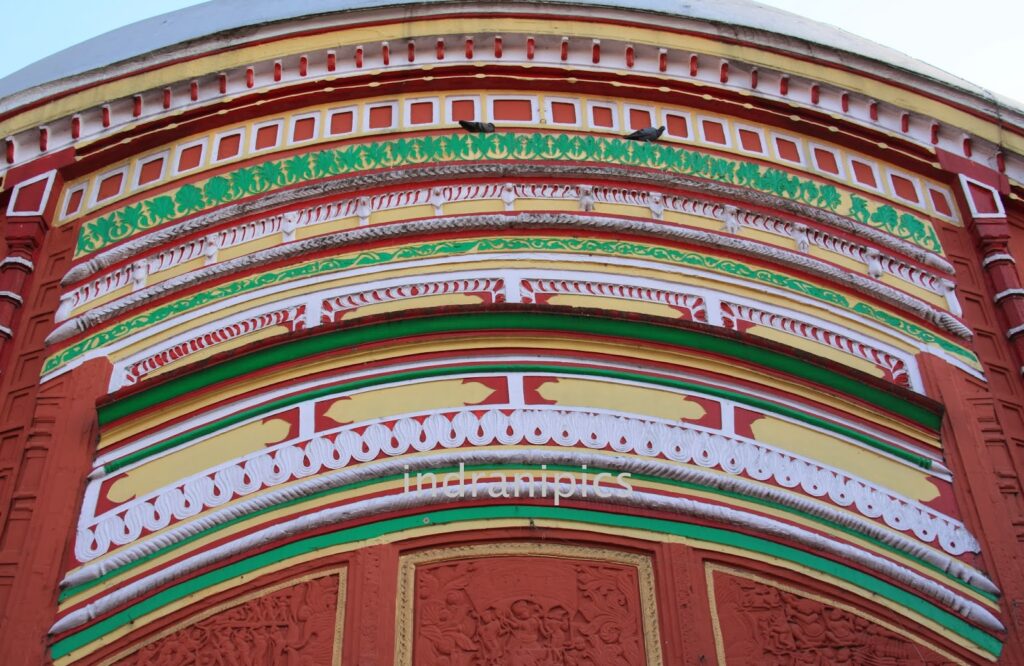 colorful facade Tara Temple in Tarapith Shakti Peetha