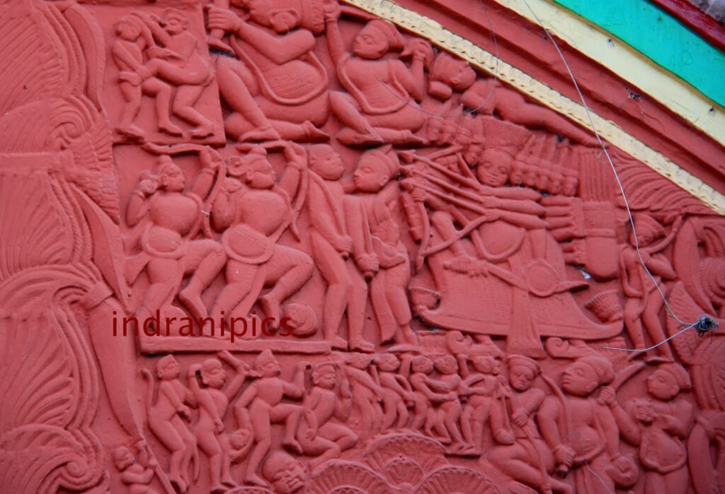 facade details of Tara Temple in Tarapith